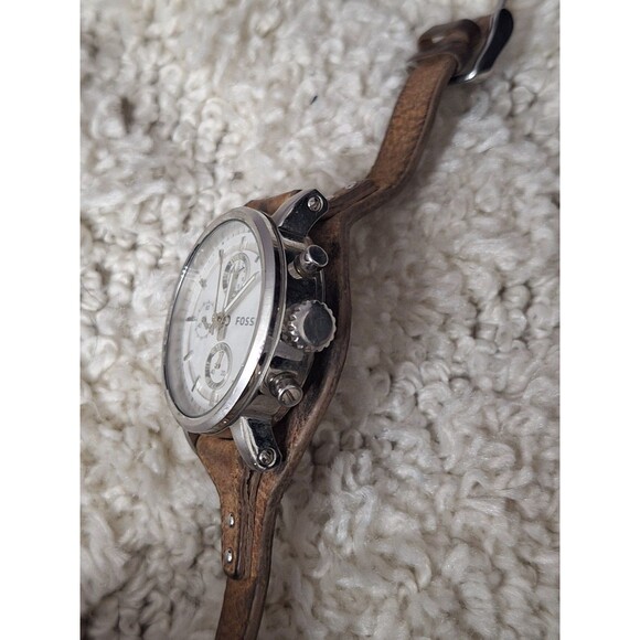 Fossil Original Boyfriend Chronograph Leather Watch Water Resistant NEED BATTERY - Picture 10 of 13